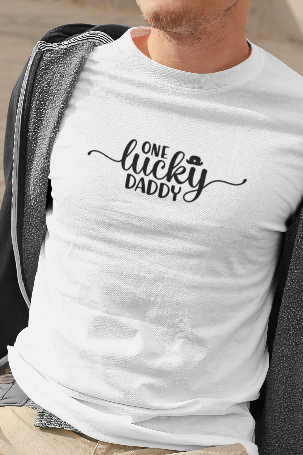 One Lucky Dad T-Shirt - Luxe Custom Designer
