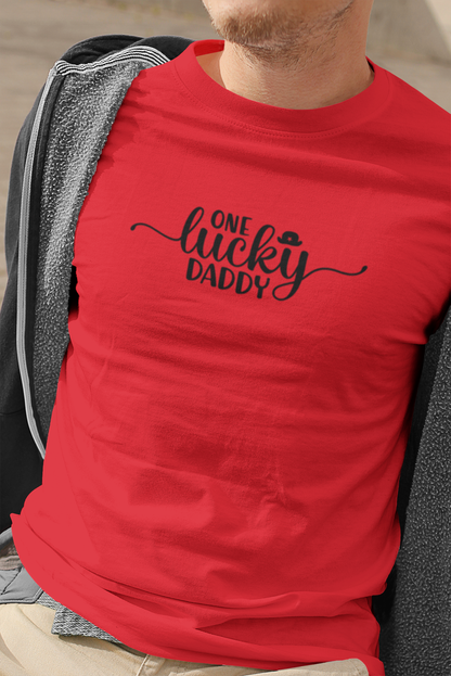 One Lucky Dad T-Shirt - Luxe Custom Designer