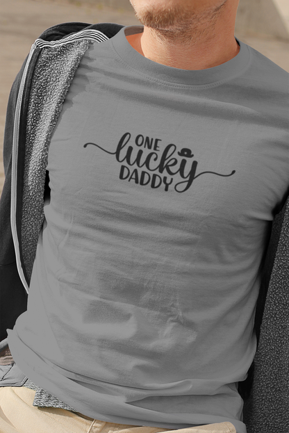 One Lucky Dad T-Shirt - Luxe Custom Designer