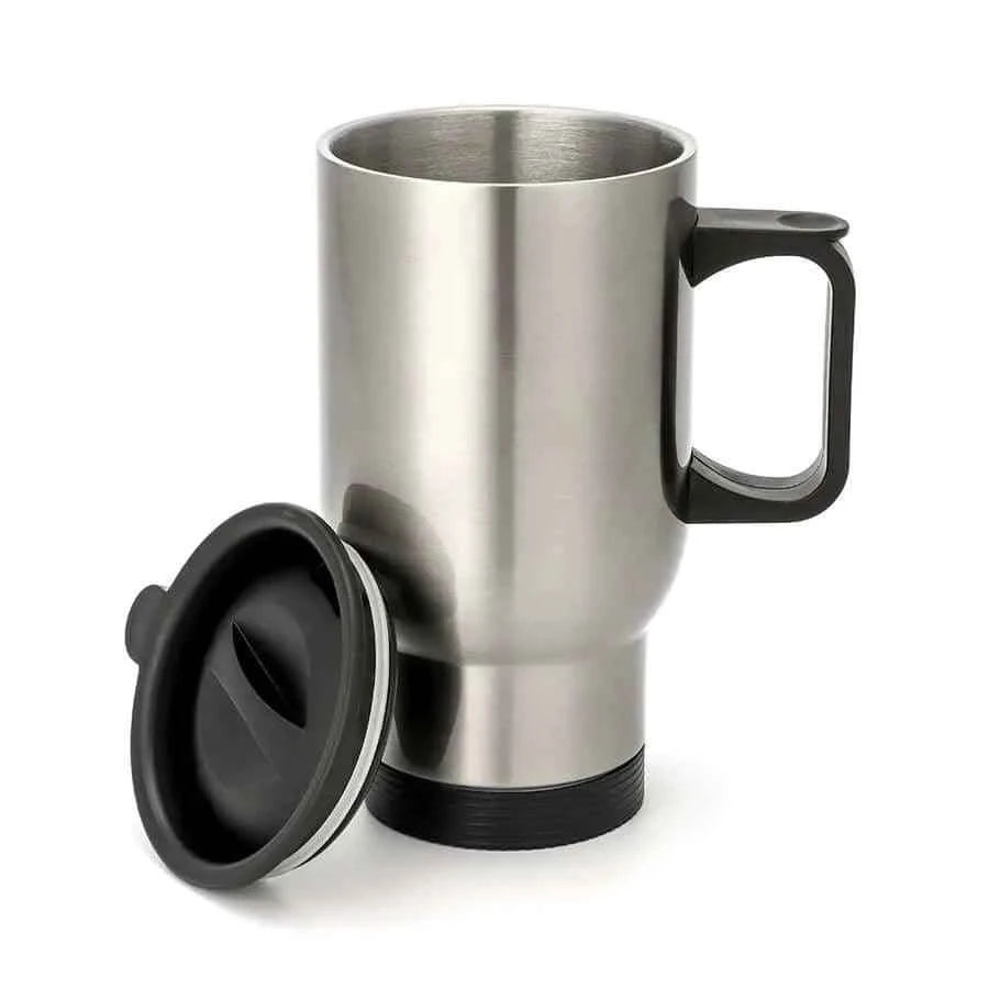 14 oz Stainless Steel Travel Mug Silver - Luxe Custom Designer