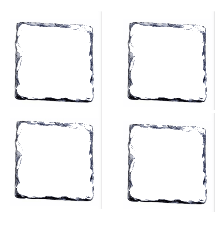 4x Slate coasters - Luxe-Custom-Designer