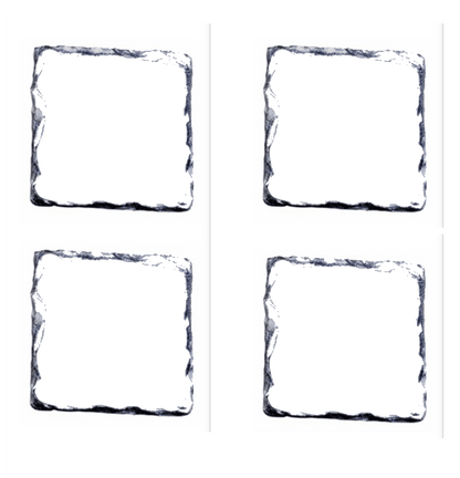 4x Slate coasters - Luxe-Custom-Designer