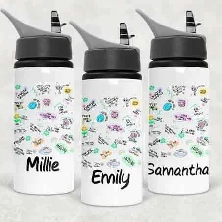 500ml Portable Aluminium Bottle - Silver - Luxe Custom Designer