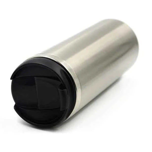 500ml Stainless Steel Straight Thermos Mug - Silver - Luxe Custom Designer