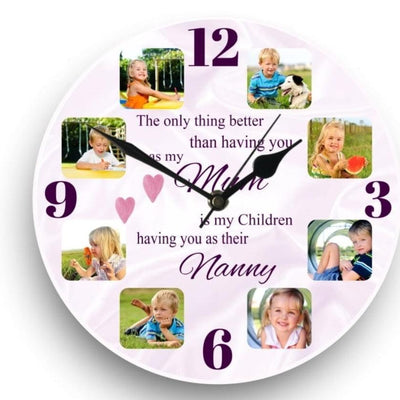 8 Panel Photo Clocks - Luxe-Custom-Designer