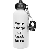 Aluminium Water Bottle 500ml White - Luxe-Custom-Designer