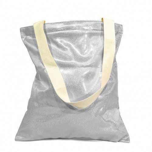 Custom Silver Sparkling Shopping Bag - Luxe Custom Designer