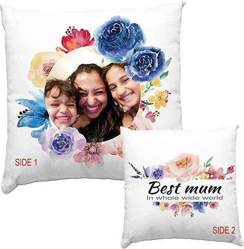 Custom White Velvet Cushion Cover 40cm by 40cm - Cushions with Photos - Luxe Custom Designer