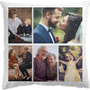 Custom White Velvet Cushion Cover 40cm by 40cm - Cushions with Photos - Luxe Custom Designer