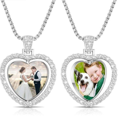 Double Photo Heart Pendant - Luxe-Custom-Designer