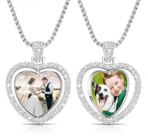 Double Photo Heart Pendant - Luxe-Custom-Designer