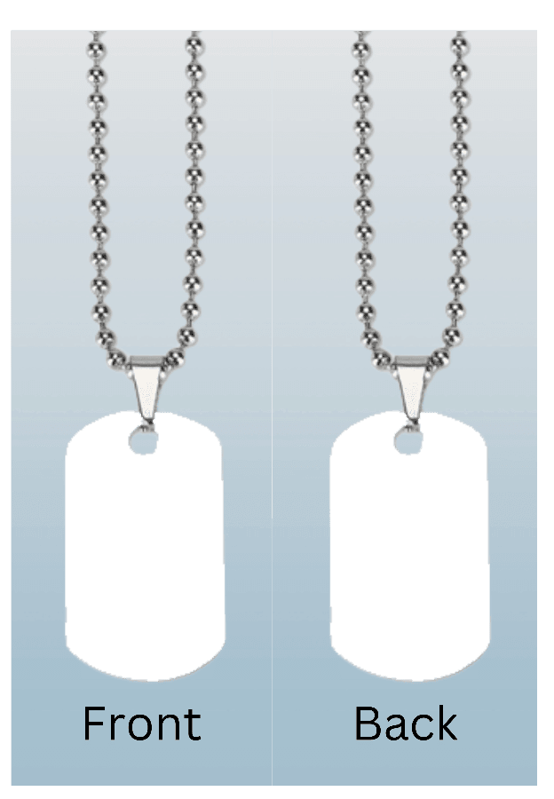 Double Sided Dogtag Photo Necklace - Luxe-Custom-Designer