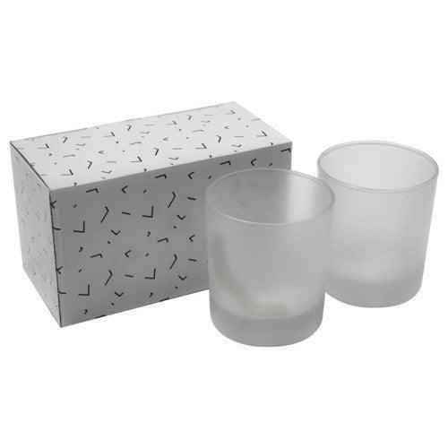Frosted Glass Personalised Tumblers X2 - Luxe Custom Designer