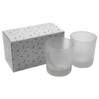 Frosted Glass Personalised Tumblers X2 - Luxe-Custom-Designer