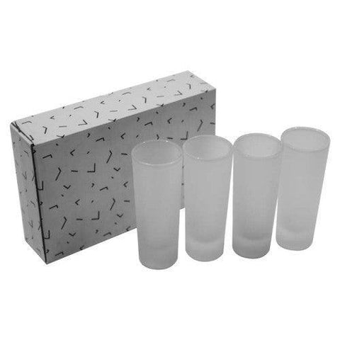 Frosted Personalised Shot Glasses X4 - Luxe-Custom-Designer