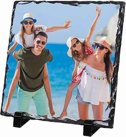 Gloss Photo Slate - Square 19cm x 19cm Single Photo - Luxe Custom Designer