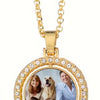 Gold Double Photo Pendant Necklace - Luxe Custom Designer