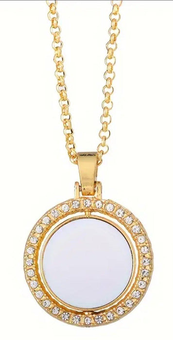 Gold Double Photo Pendant Necklace - Luxe-Custom-Designer