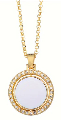 Gold Double Photo Pendant Necklace - Luxe-Custom-Designer