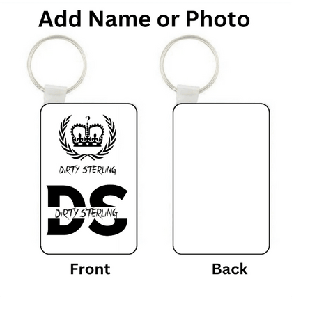 MDF Keyring add your own text or photo - Luxe-Custom-Designer