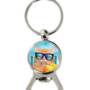 Metal silver circle keyring - Luxe Custom Designer