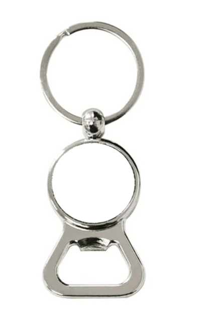 Metal silver circle keyring - Luxe Custom Designer