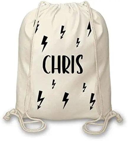 Personalised Drawstring Backpack, Gym Rucksack, School Sport Bag, PE Kit Bag - Luxe-Custom-Designer