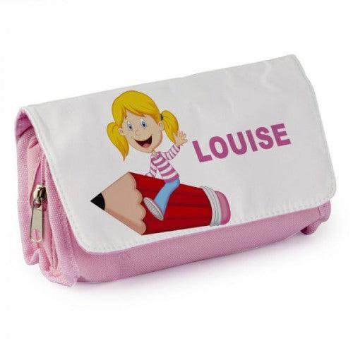 Personalised Pencil Case Bag - Pink - Luxe-Custom-Designer