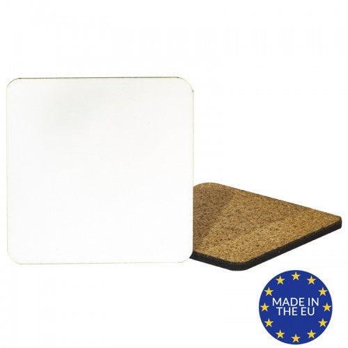 Personalised Square MDF Coaster With Cork - Luxe-Custom-Designer