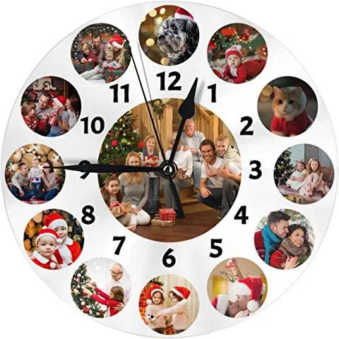 Round Hardboard Custom Photo Clocks - Luxe-Custom-Designer