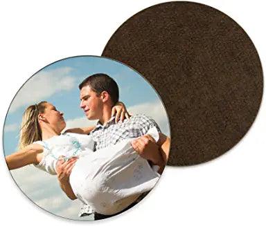 Round MDF Coaster With Cork - Luxe-Custom-Designer