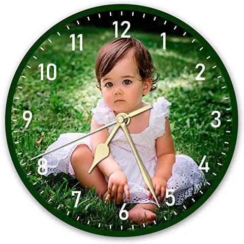 Round Photo Glass Clock 20cm - Luxe-Custom-Designer