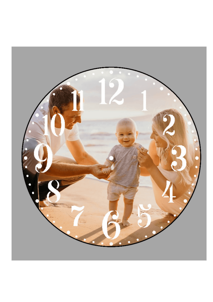 Single photo clock 20cm - Luxe-Custom-Designer