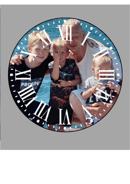 Single photo clock 20cm - Luxe-Custom-Designer