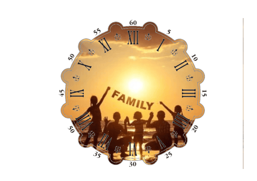 Single photo clock 20cm - Luxe-Custom-Designer