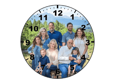 Single photo clock 20cm - Luxe-Custom-Designer