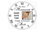 Single photo clock 20cm - Luxe-Custom-Designer