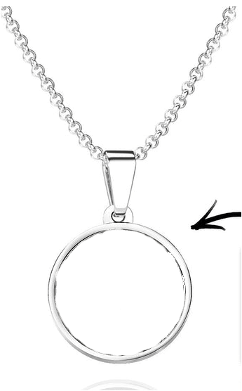 Single Photo Pendant Silver - Luxe-Custom-Designer