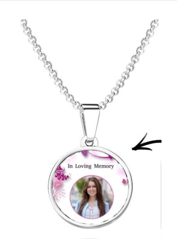 Single Photo Pendant Silver - Luxe-Custom-Designer