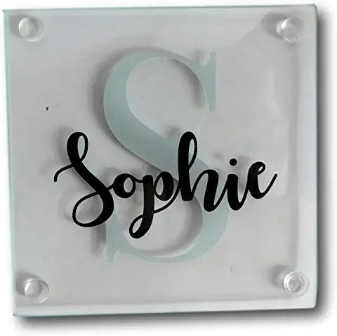 Square Glass Personalised Coasters - Luxe-Custom-Designer