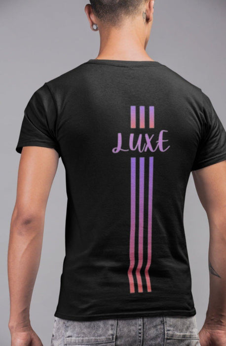 Triple Vertical Luxe T-Shirt - Luxe-Custom-Designer