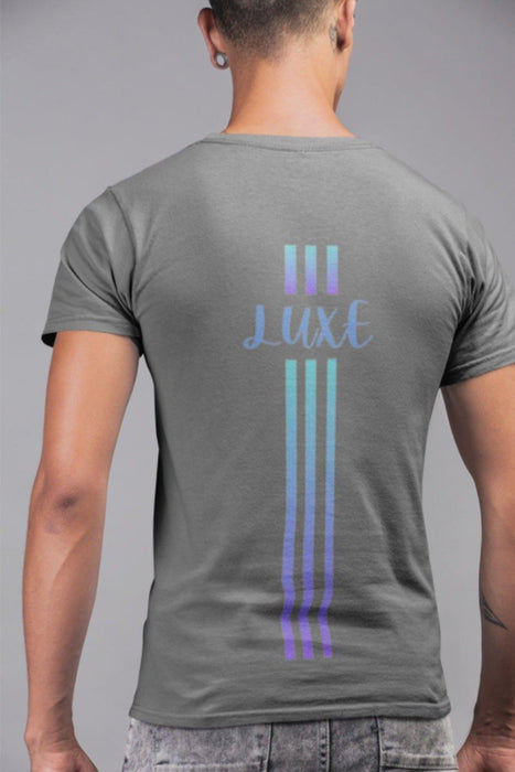 Triple Vertical Luxe T-Shirt - Luxe-Custom-Designer