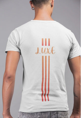 Triple Vertical Luxe T-Shirt - Luxe-Custom-Designer