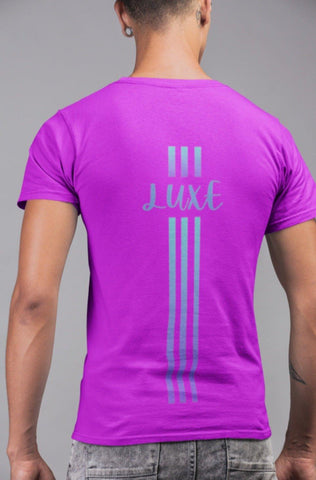 Triple Vertical Luxe T-Shirt - Luxe-Custom-Designer