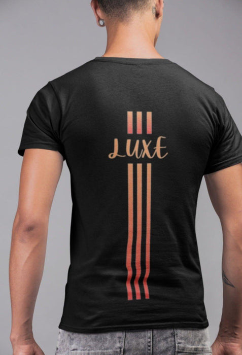 Triple Vertical Luxe T-Shirt - Luxe-Custom-Designer