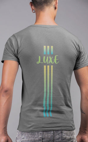 Triple Vertical Luxe T-Shirt - Luxe-Custom-Designer