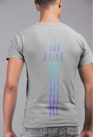 Triple Vertical Luxe T-Shirt - Luxe-Custom-Designer