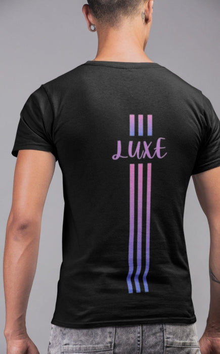 Triple Vertical Luxe T-Shirt - Luxe-Custom-Designer