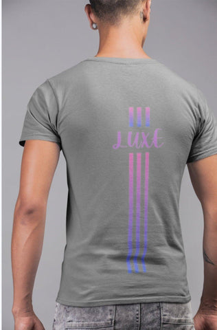 Triple Vertical Luxe T-Shirt - Luxe-Custom-Designer