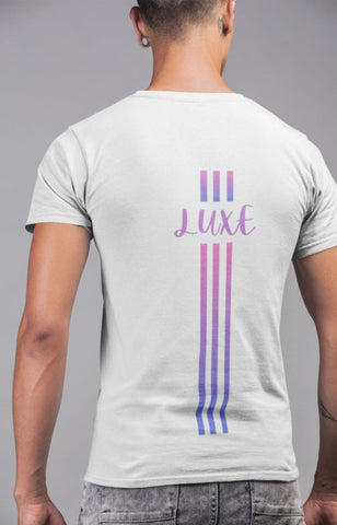 Triple Vertical Luxe T-Shirt - Luxe-Custom-Designer